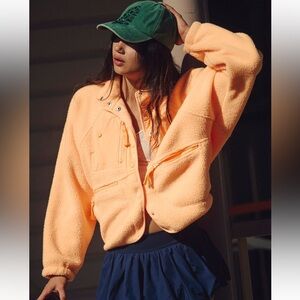 NWT Free People Movement Peach Hit The Slopes Fleece Jacket (Size XS)